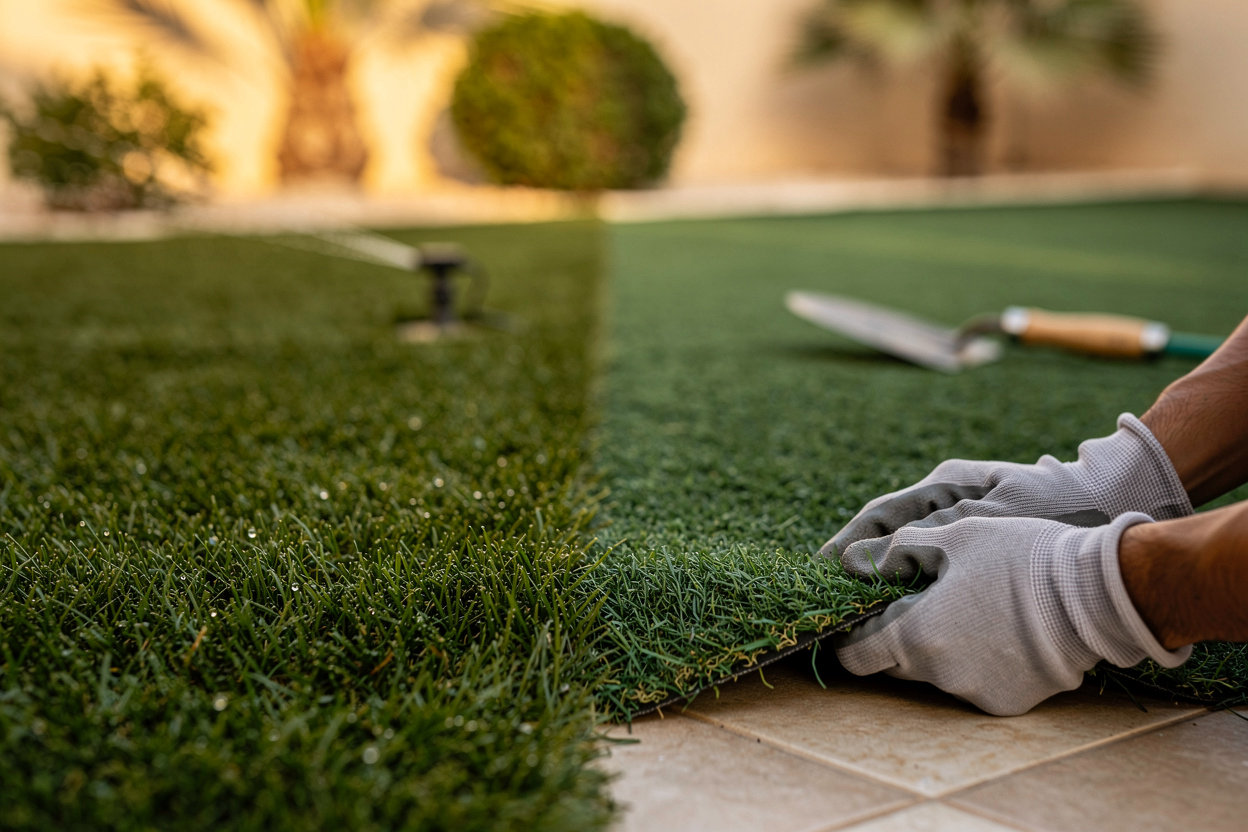 مشتل الرحاب للنباتات - عشب أخضر جميل طبيعي وصناعي للحدائق في الرياض