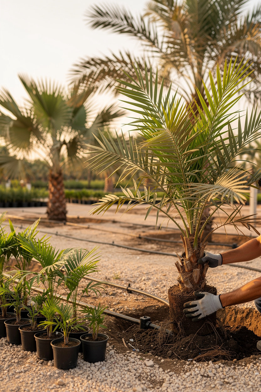 مشتل الرحاب للنباتات - نخيل عربي وأمريكي وأشجار كبيرة في الرياض